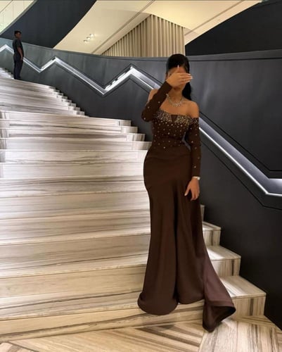 فستان سهره بني