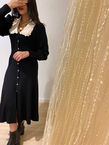 فستان فرنسي فاكتوري صوف