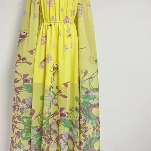 فستان اوربي بتشجيرات الصيف الرائعه