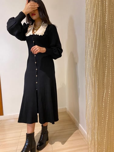 فستان فرنسي فاكتوري صوف