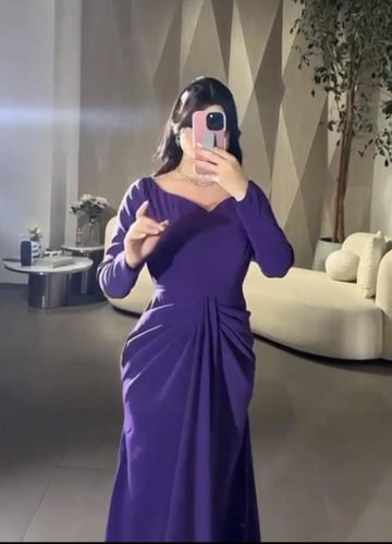 فستان فرنسي ليلكي