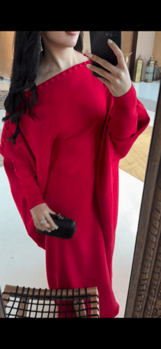 جلابيه حمراء فخمه مزينه بالازاريز