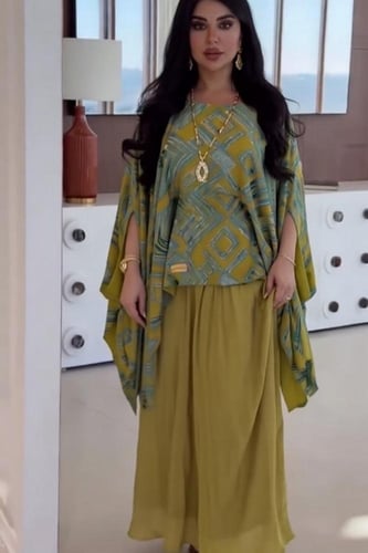 فستان اخضرملكي أنيق