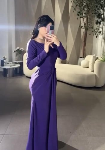 فستان فرنسي ليلكي