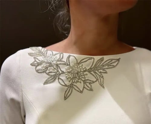 فستان اوربي ابيض انيق