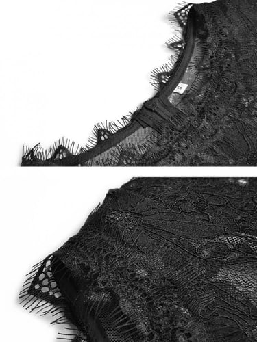 فستان اسود مزين بالطبق الرائعه والدانتيل