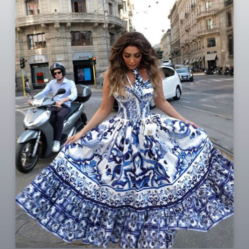 فستان بنقشهD&g