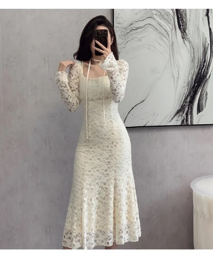 فستان فرنسي فيكتوري ابيض