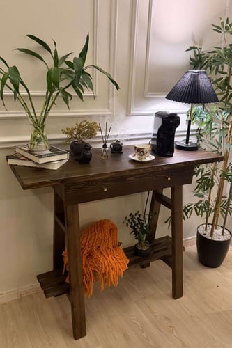 كورنر قهوة خشب طبيعي