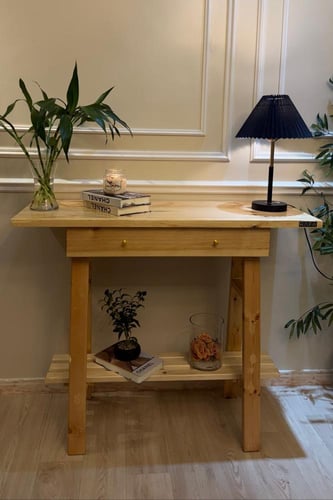 كورنر قهوة خشب طبيعي