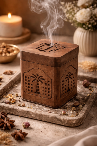 مبخرة تراثية فاخرة طراز نخلة