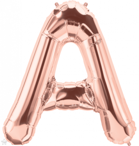 FOIL LARGE LETTER ROSEGOLD (عدد 5 قطع) A