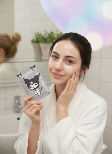 ماسك الوجه كرومي (Kuromi) للعناية بالبشرة | قناع و...