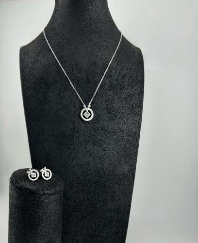 طقم اكسسوارات نسائي فضي