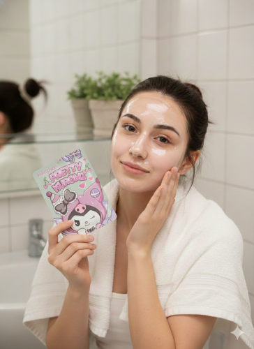 ماسك الوجه Pretty Kuromi للعناية بالبشرة | قناع ور...