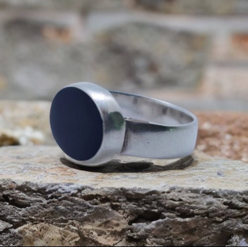 خاتم فضه ملكي بيضاوي