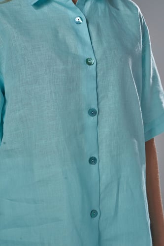 قميص أكوا بلو - Aqua blue shirt