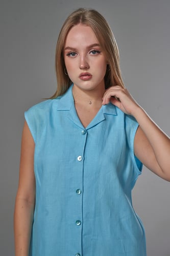 قميص كات تركوازي