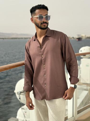 قميص موكا - mocha mousse shirt