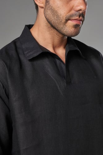 بولو اسود كم طويل