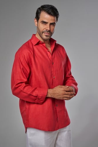 قميص احمر بطيخي