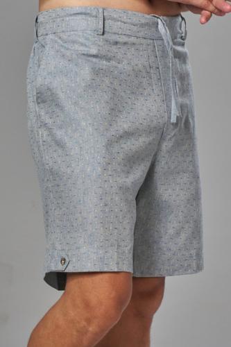 شورت ازرق دوت كتان