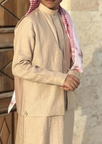 قماش ثياب بيج رملي فاتح