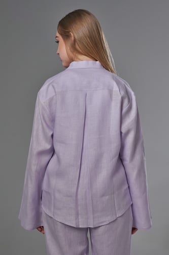 قميص فيونكة موف