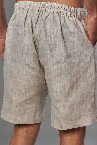 شورت كتان رجالي رملى