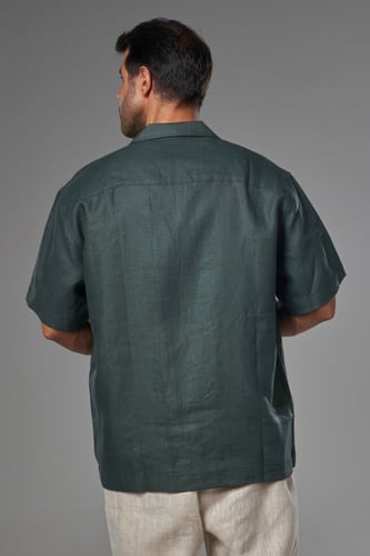 قميص زيتي نص كم