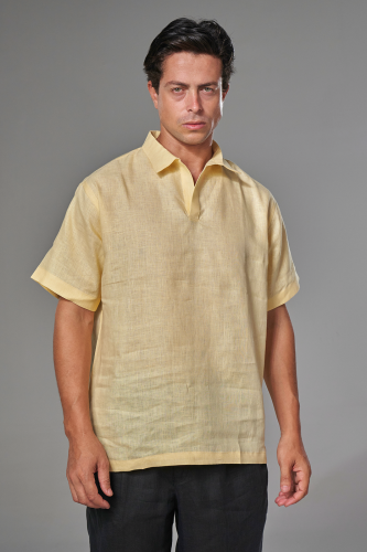 بولو اصفر لينن