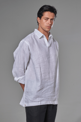 بولو ابيض كم طويل