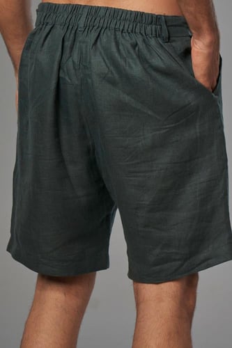 شورت رجالي صيفي كتان زيتى