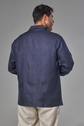 جاكيت كحلي رسمي كتان