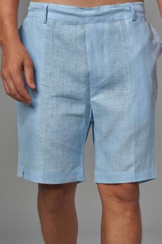 شورت سماوي كتان