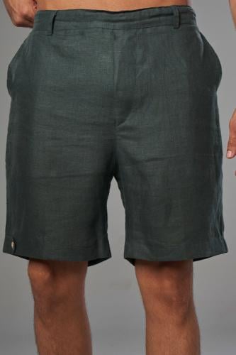 شورت رجالي صيفي كتان زيتى