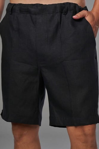 شورت كتان اسود رجالى