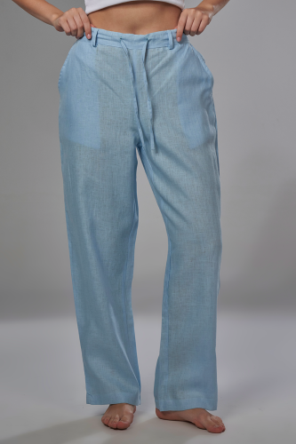 بنطلون سماوي لينن