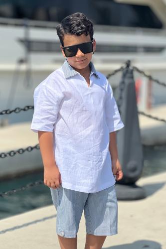 بولو ابيض للاطفال