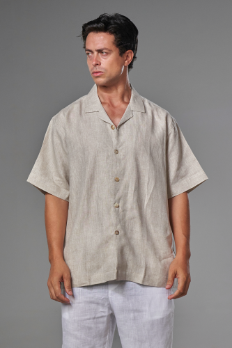 قميص رملي كتان