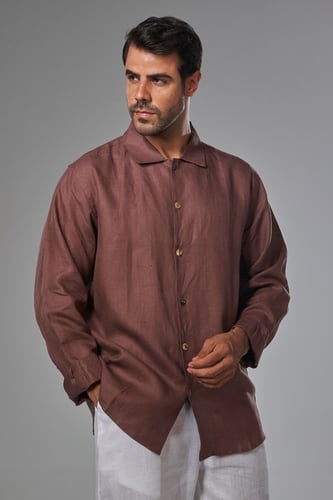 قميص موكا - mocha mousse shirt