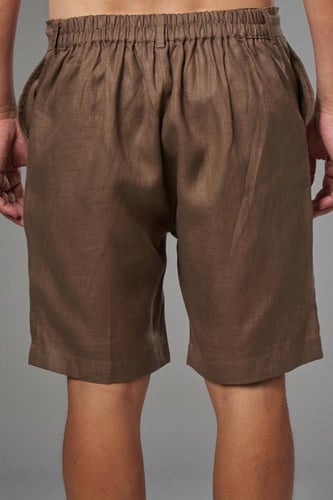 شورت لينن رجالي بيج غامق
