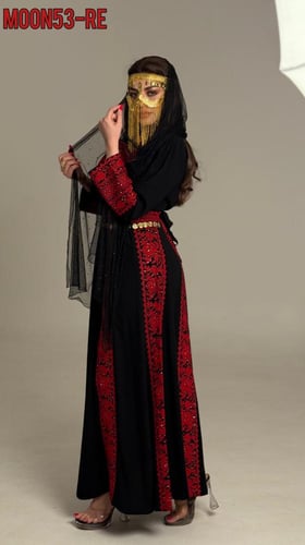 جلابيه كريب فلسطيني كلوج.. تطريز كامل امام ظهر مع...