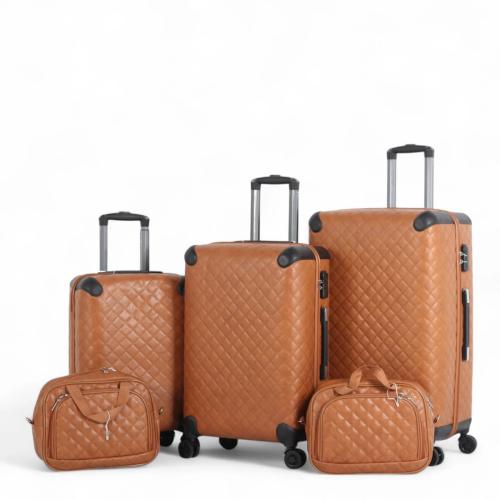 *حقائب سفر فخمة دبش عرايس – فيبر ملبس جلد، 5 قطع ب...