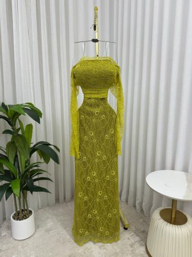 فستان دانتيل الخامة : دانتيل راقي بفصوص اصلي المقا...