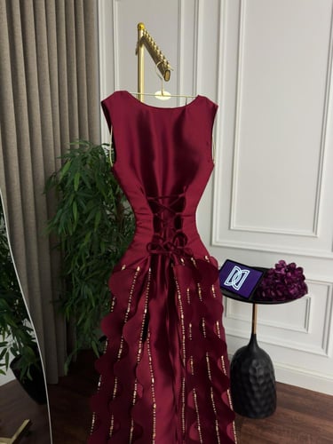 فستان سهره خامه ميكادو ليزرتطريز يدوي الاصلي المقا...