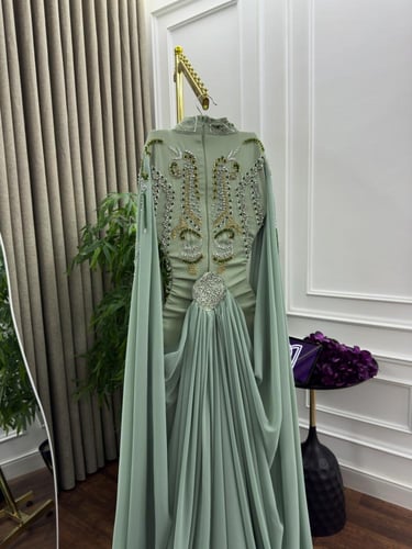 جلابيه سهره خامه باربي وشيفون تطريزيدوي الأصلي الم...