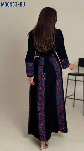 جلابيه كريب فلسطيني كلوج.. تطريز كامل امام ظهر مع...