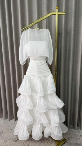 فستان ناعم .الخامه.. كرنكل طبقات ..المقاسات XS.S.M...