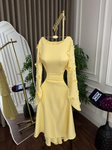 فستان ناعم باربي تطريز المقاسات بالرقم 1-2-3-4-5-6...